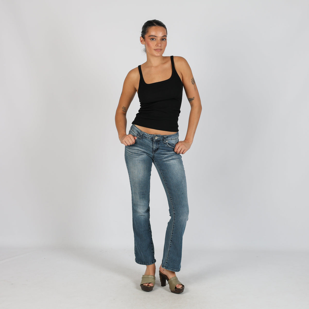 Blue Y2K Bootcut Jeans (XS)
