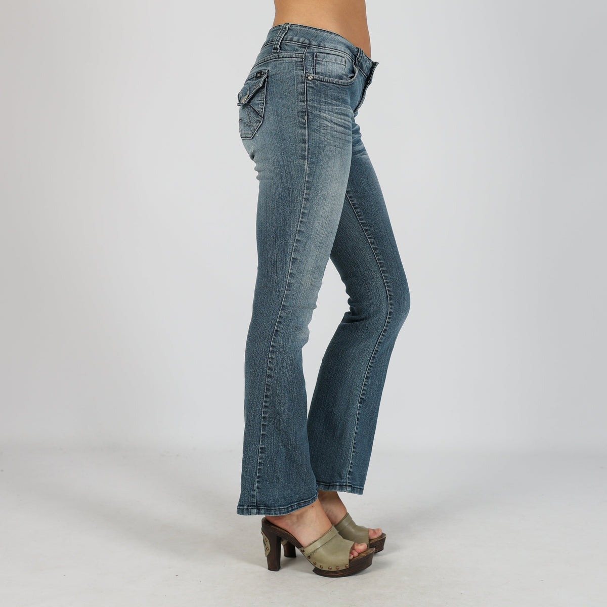 Blue Y2K Bootcut Jeans (XS)