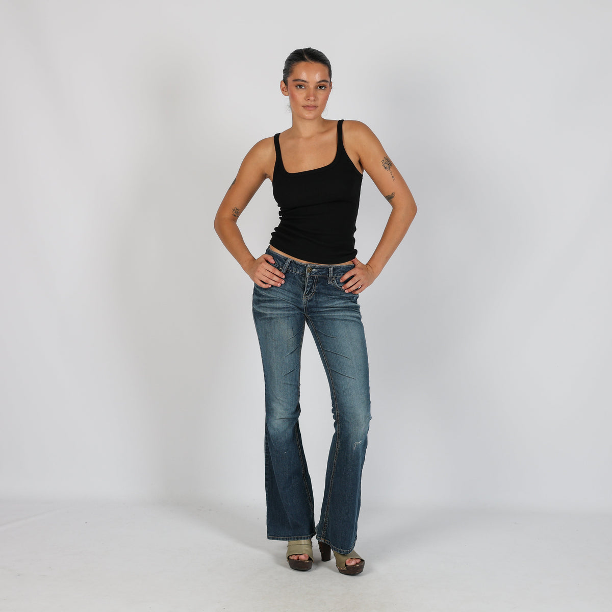Blue Y2K Bootcut Jeans (XS)