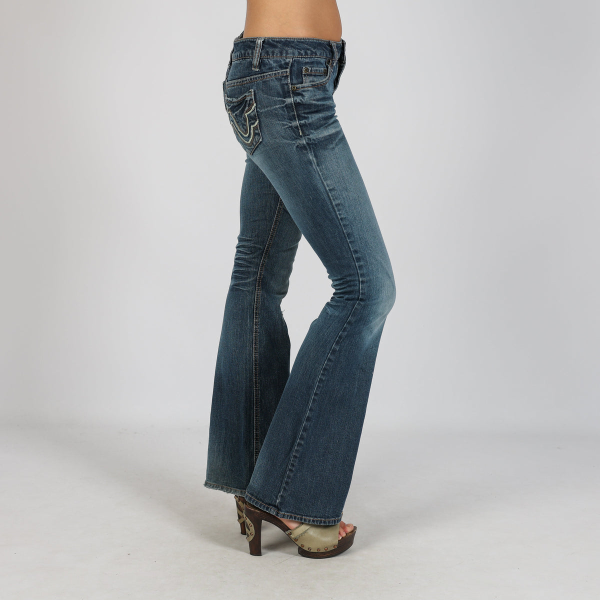 Blue Y2K Bootcut Jeans (XS)