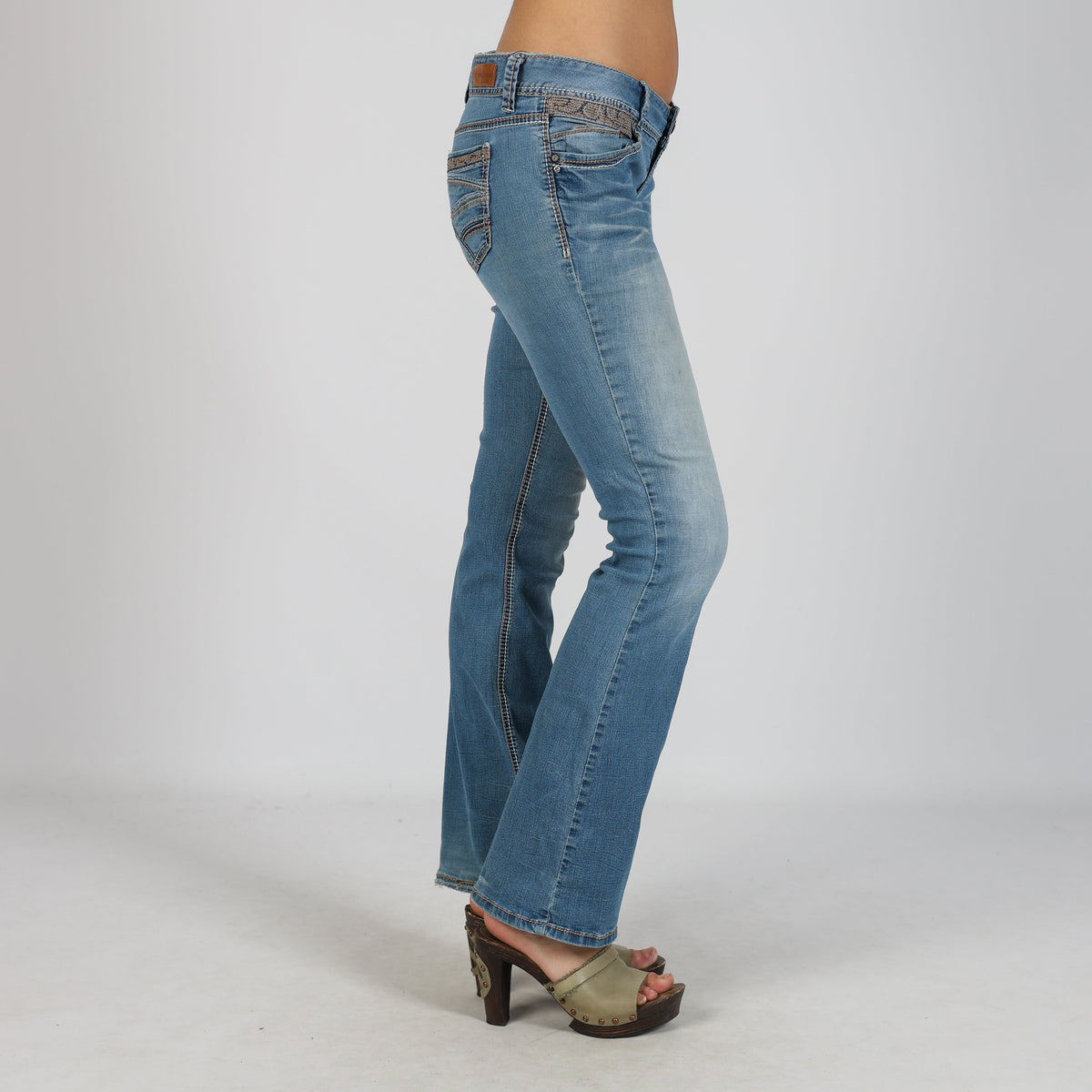 Light Blue Y2K Bootcut Jeans (S)