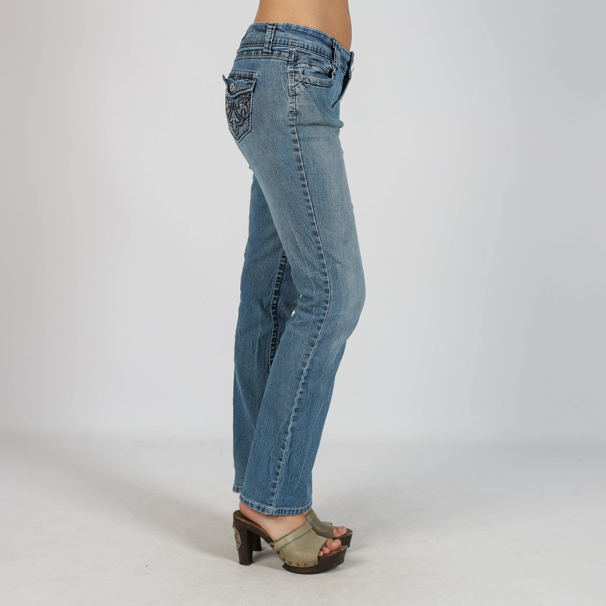 Light Blue Y2K Straight Jeans (XS)