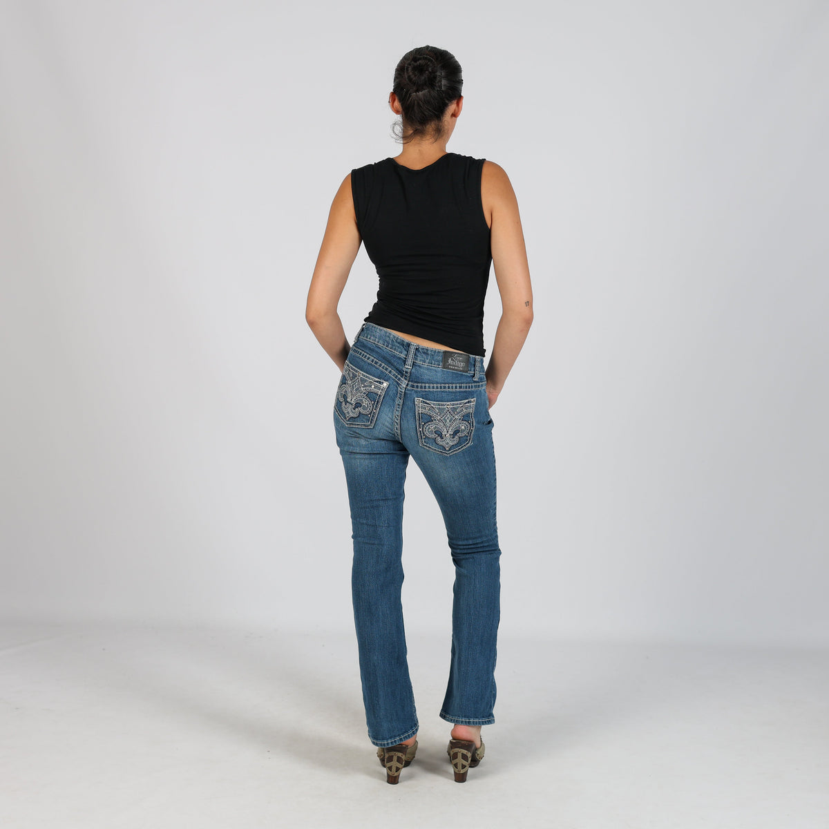 Blue Y2K Straight Jeans (XS)