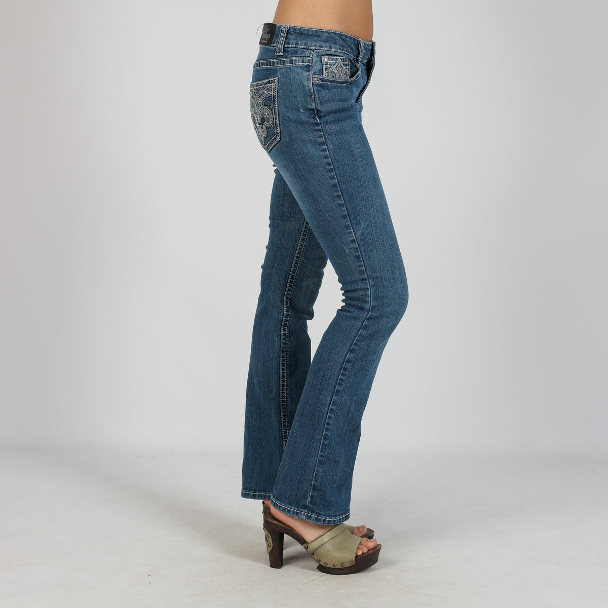 Blue Y2K Straight Jeans (XS)