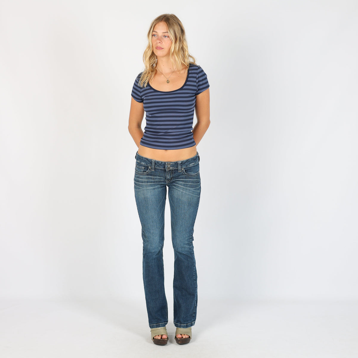 Blue Y2K Straight Jeans (S)