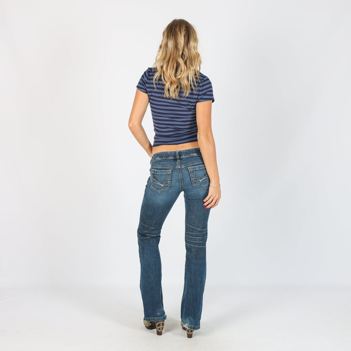 Blue Y2K Straight Jeans (S)
