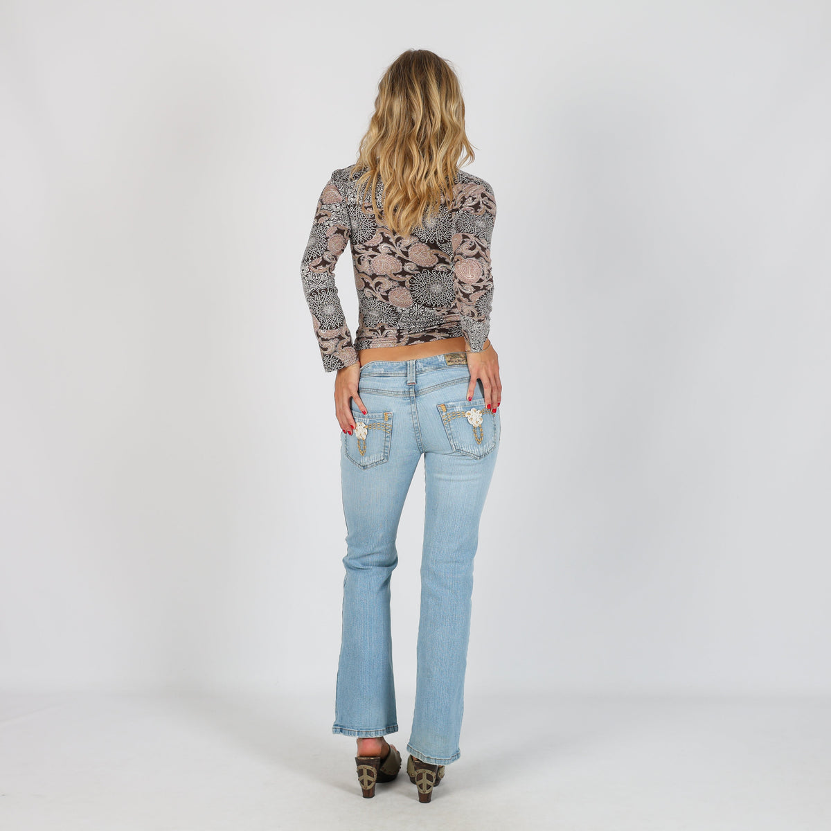 Light Blue Y2K Straight Jeans (S)
