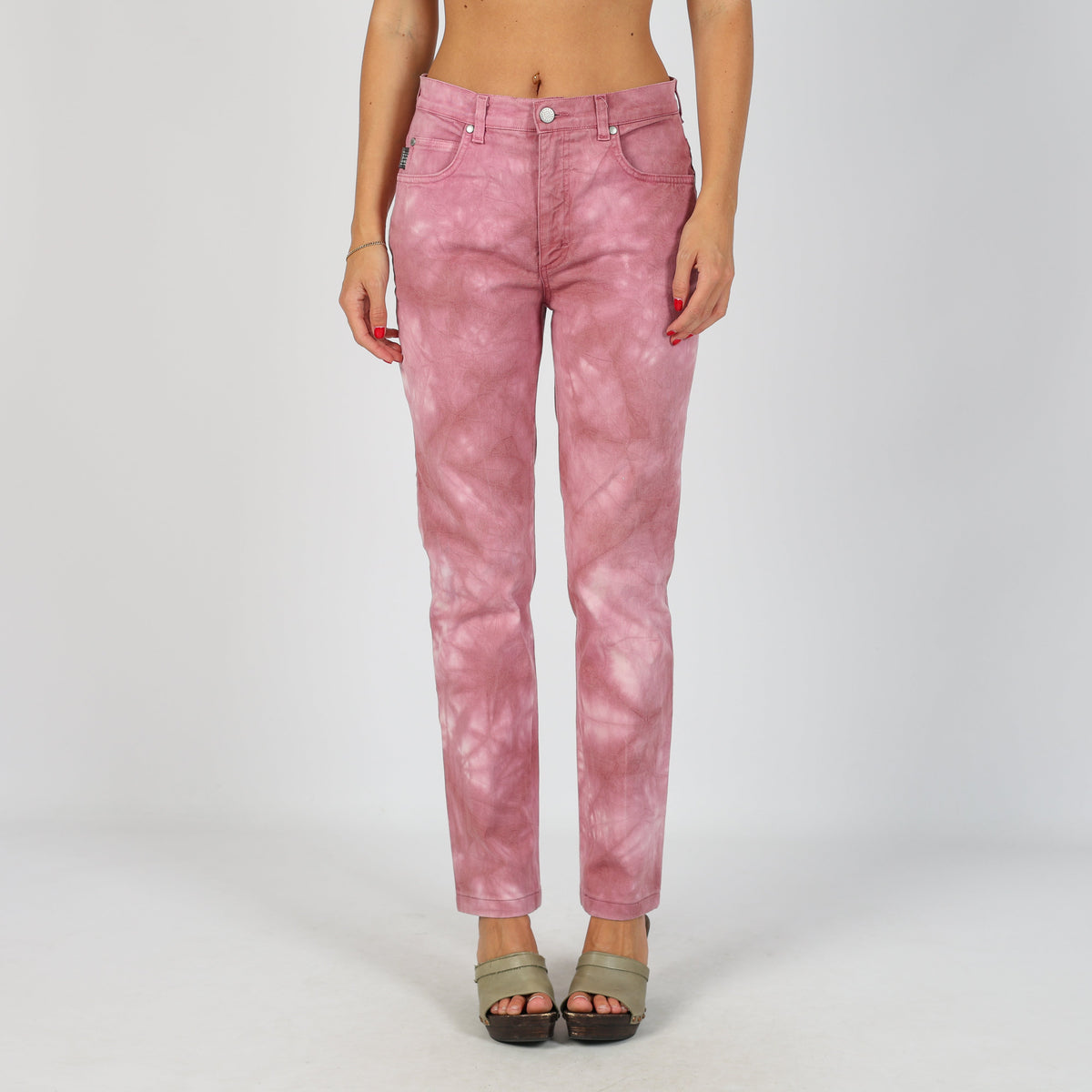 Pink Y2K Mom Jeans (XS)