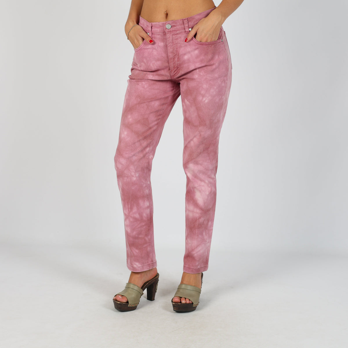 Pink Y2K Mom Jeans (XS)