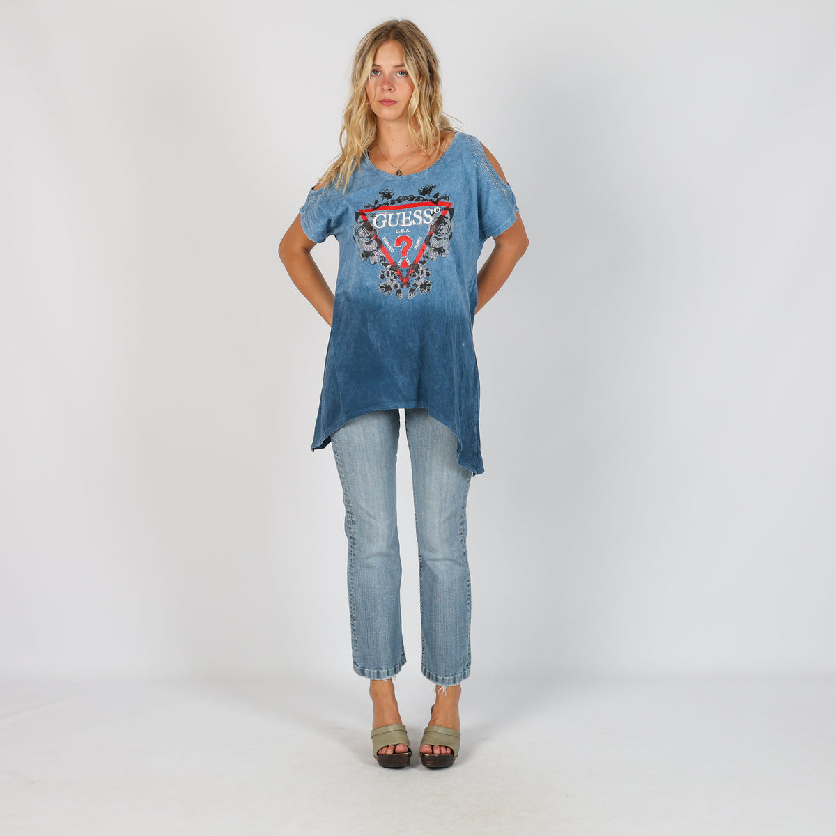 Light Blue Y2K Bootcut Jeans (XS)