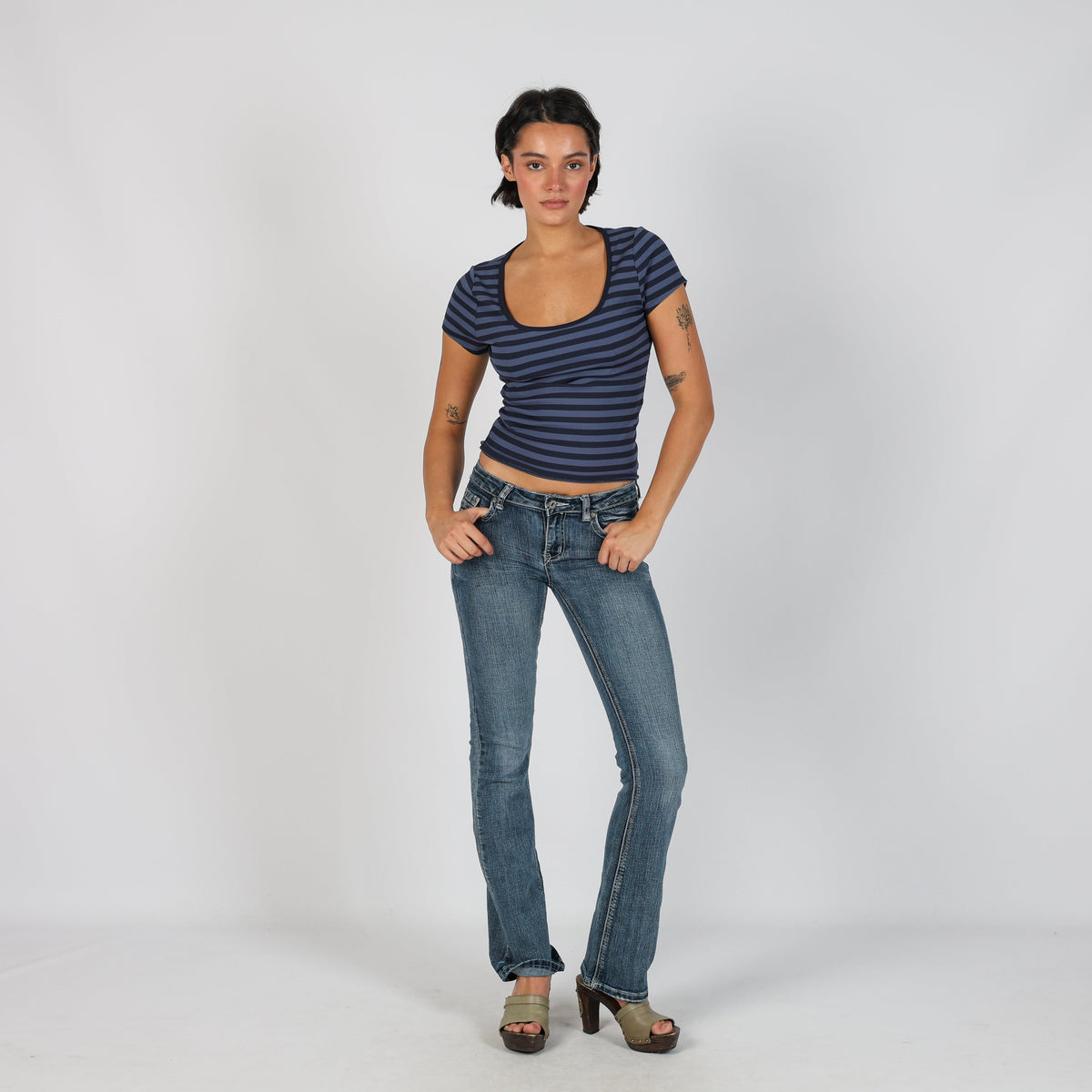 Blue Y2K Bootcut Jeans (XS)
