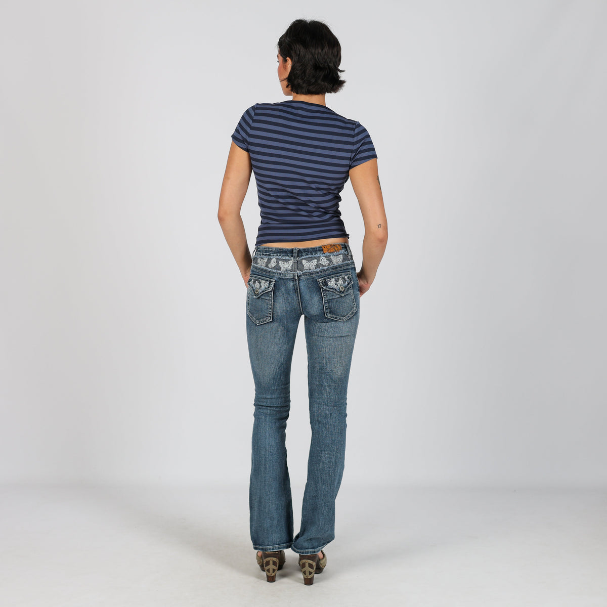 Blue Y2K Bootcut Jeans (XS)