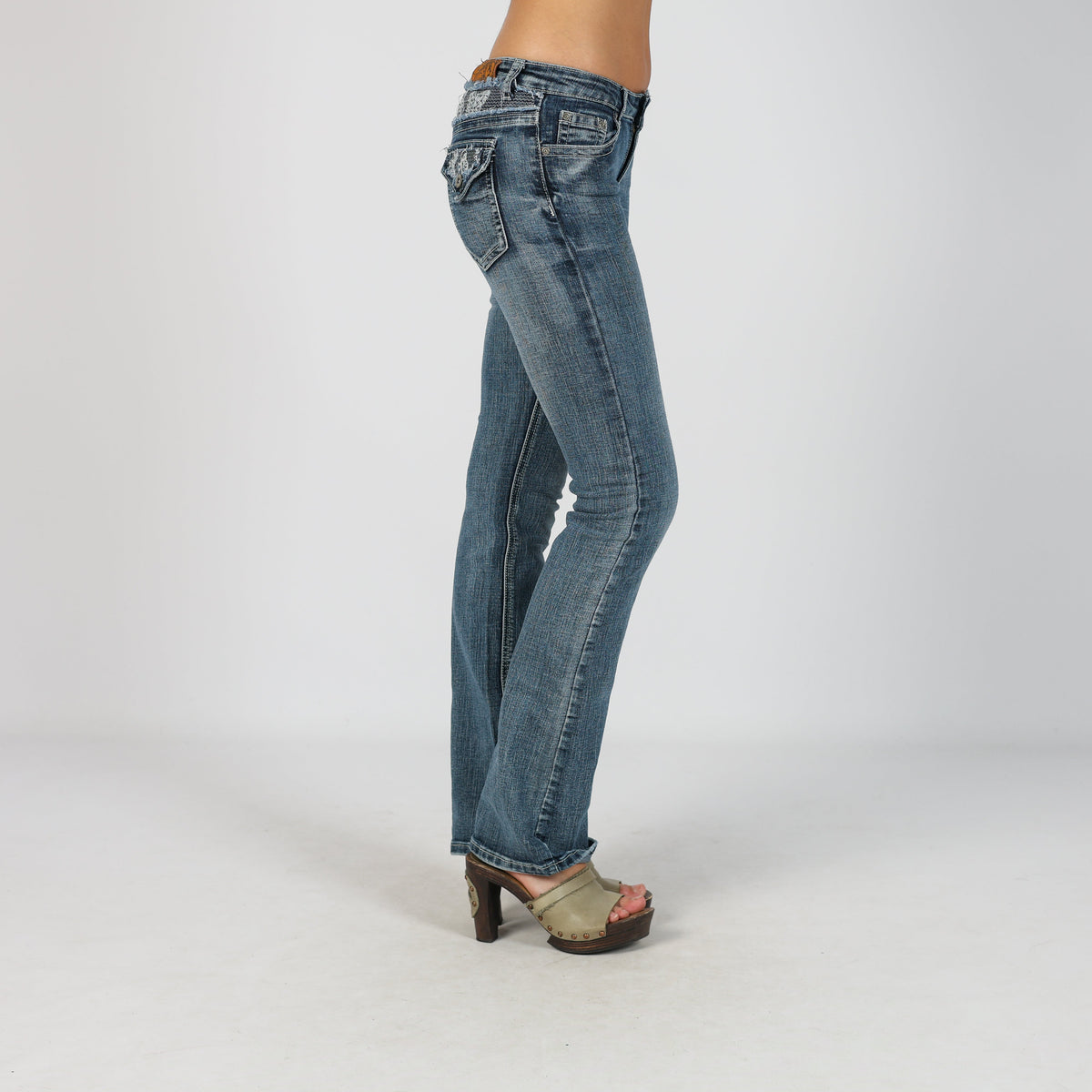 Blue Y2K Bootcut Jeans (XS)