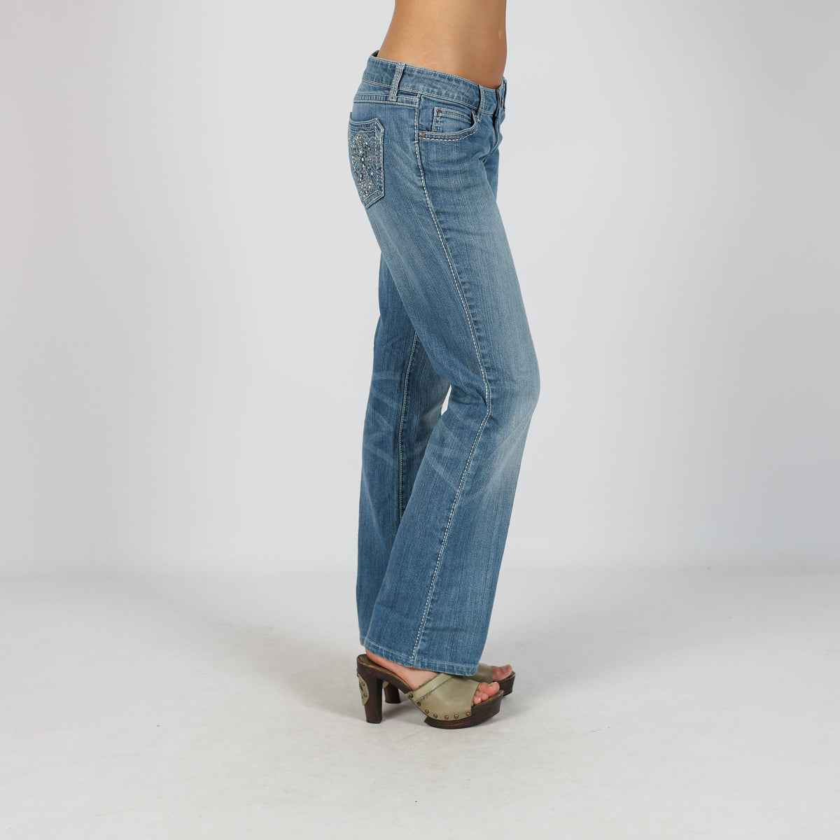 Blue Y2K Wrangler Bootcut Jeans (M)