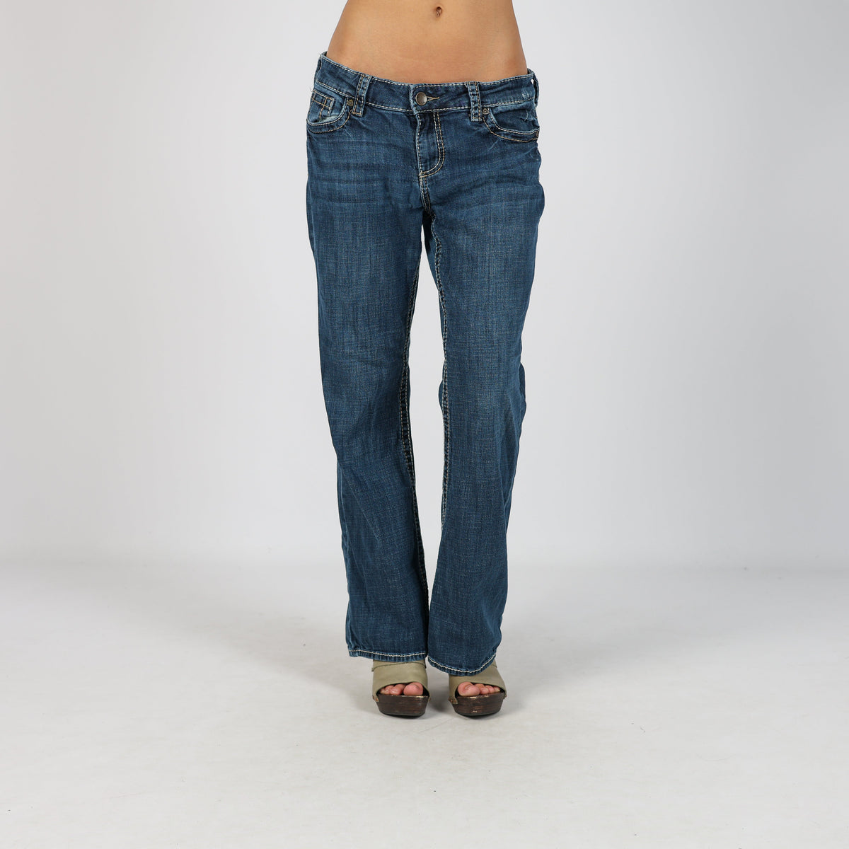 Blue Y2K Straight Jeans (M)