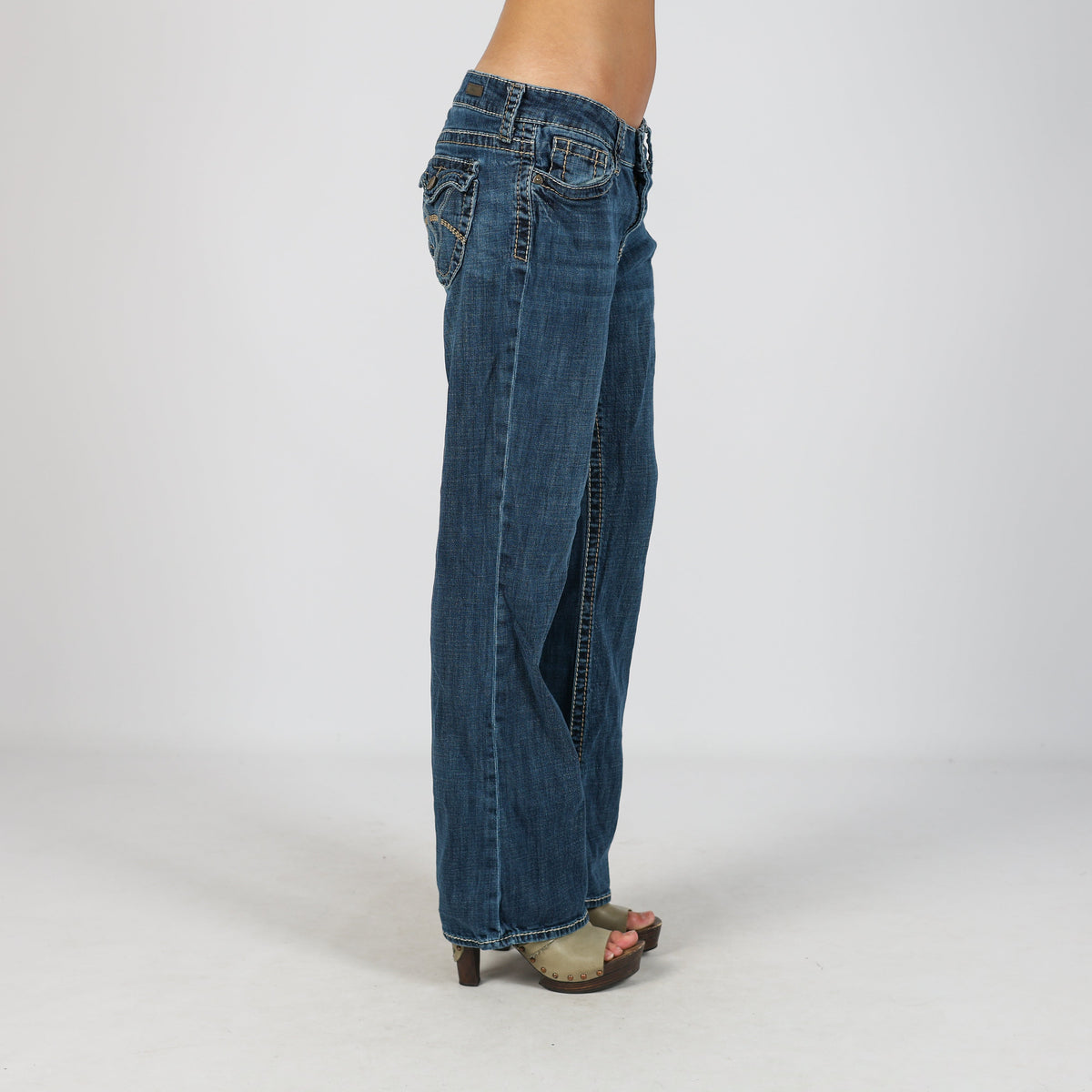 Blue Y2K Straight Jeans (M)