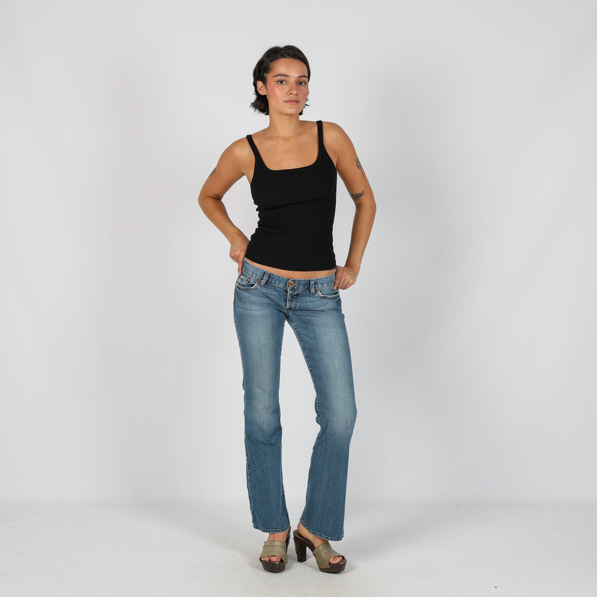 Blue Y2K Bootcut Jeans Lucky (S)