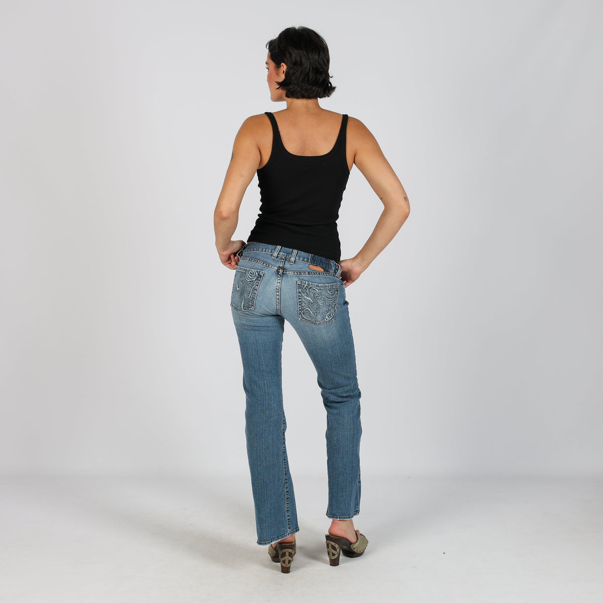 Blue Y2K Bootcut Jeans Lucky (S)