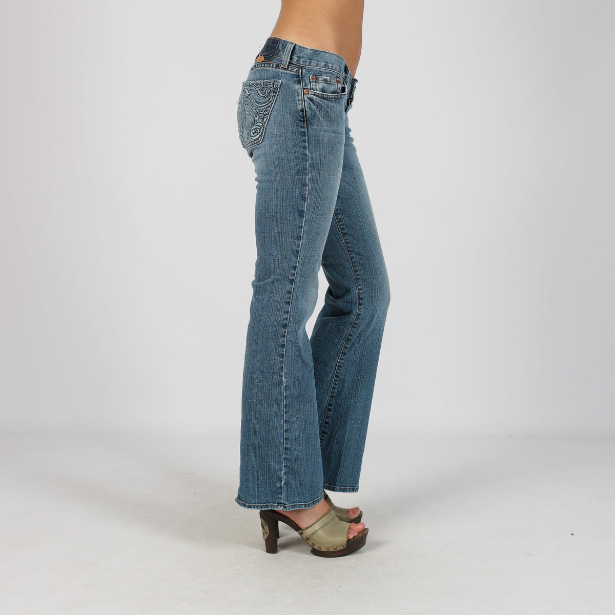 Blue Y2K Bootcut Jeans Lucky (S)