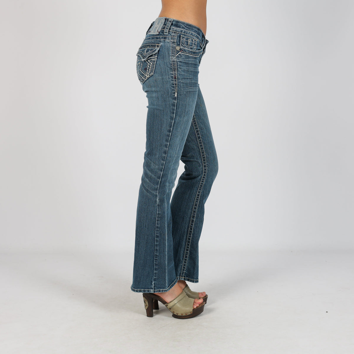 Blue Y2K Bootcut Jeans (S)