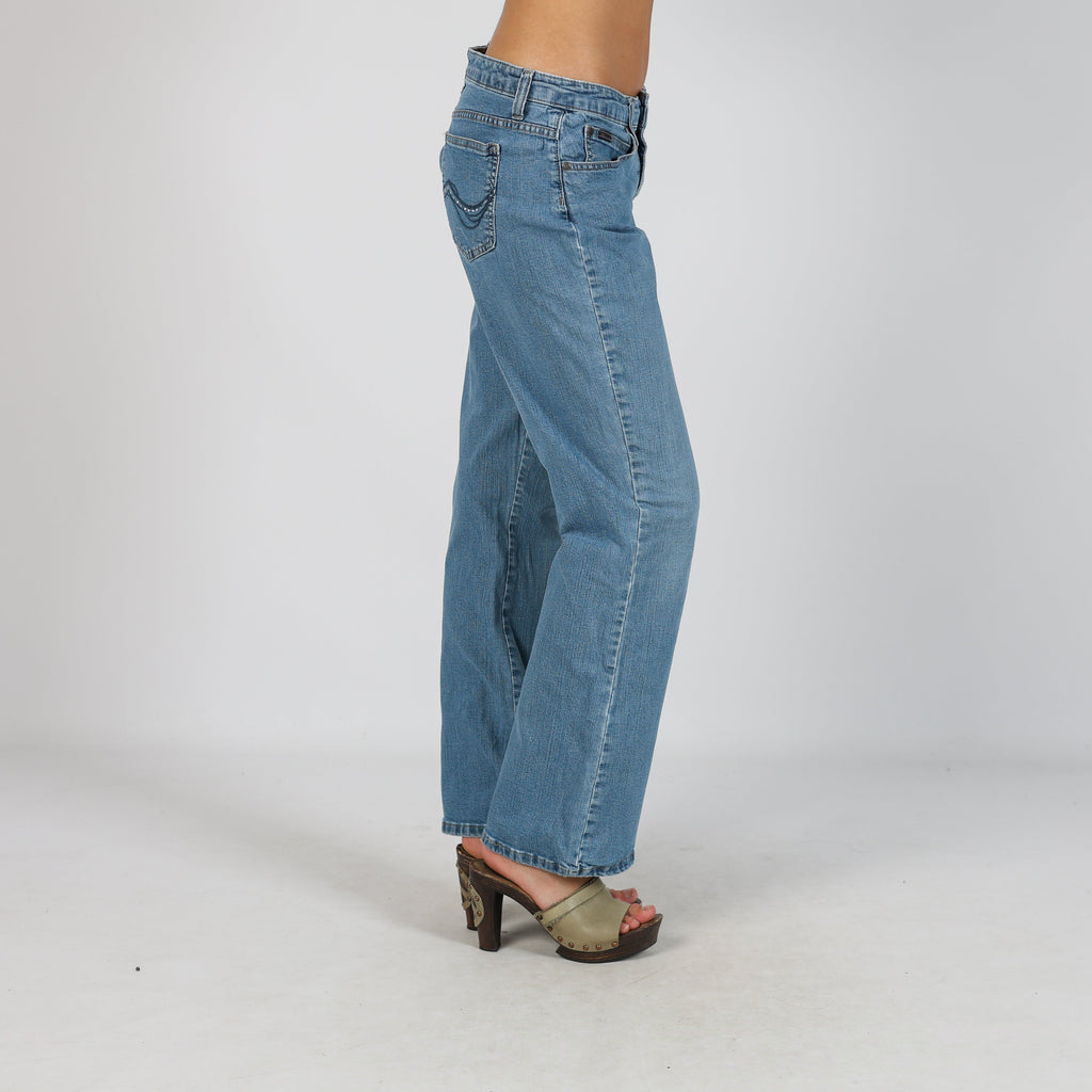 Blue Y2K Lee Bootcut Jeans (M)
