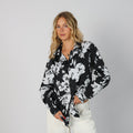 Black Y2K Guess Long Sleeve Top (XL)