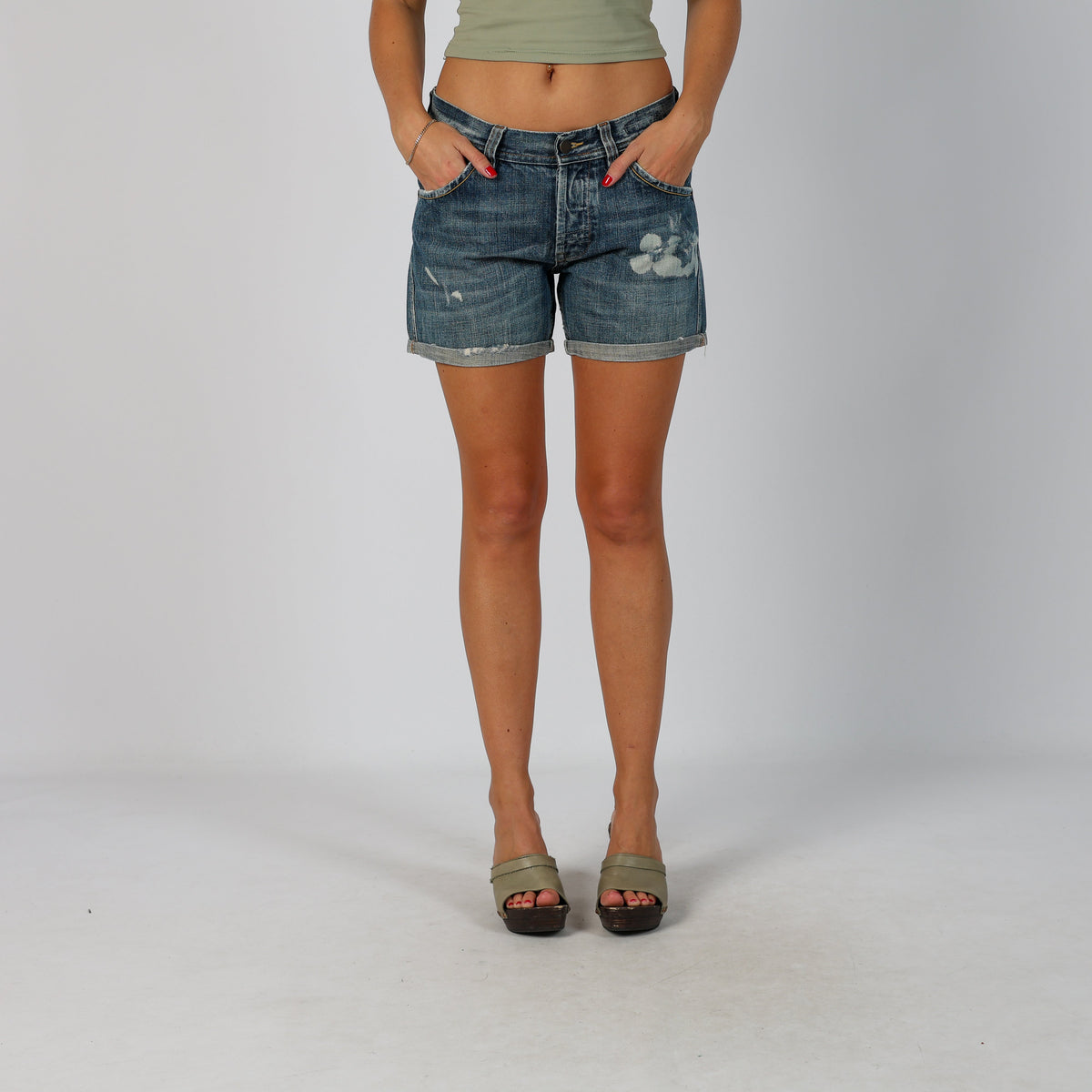 Blue Y2K Denim Shorts (M)