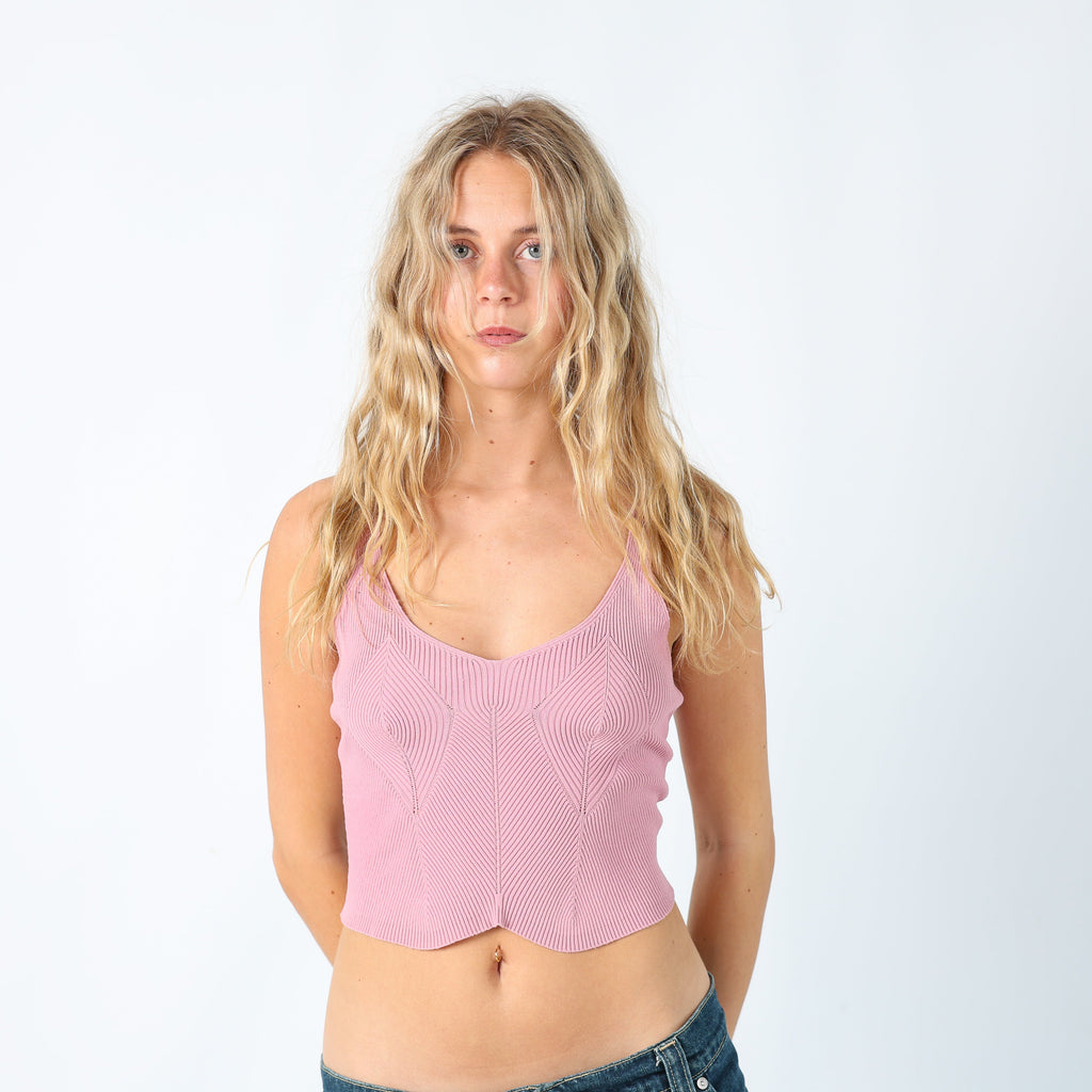 Baby Pink Y2K Tally Weijl Woven Top (M)