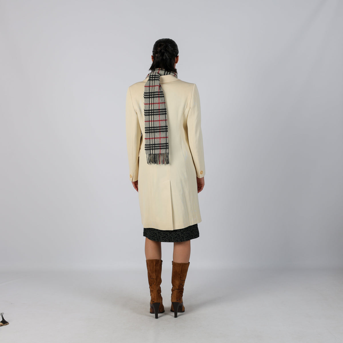Cream Y2K Made in Italy Trench Coat (M)