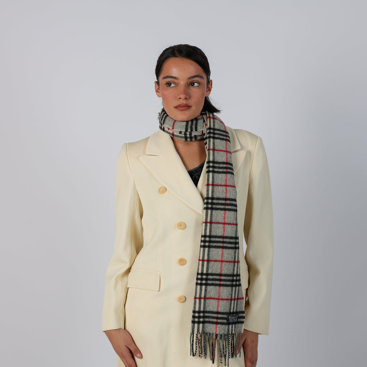 Cream Y2K Made in Italy Trench Coat (M)