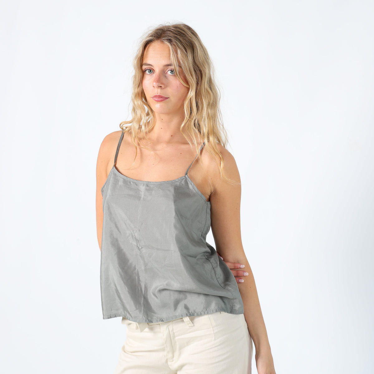Grey 90s Annick Cami Semi Sheer (M)