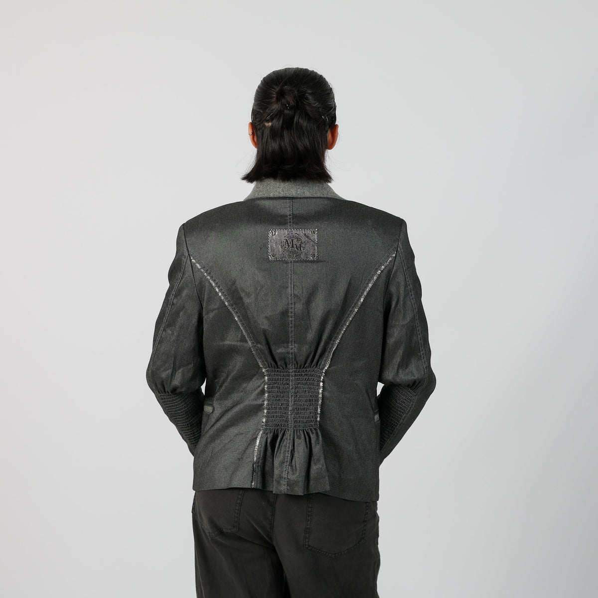 Charcoal Grey Y2K Monica Magni Blazer (XL)