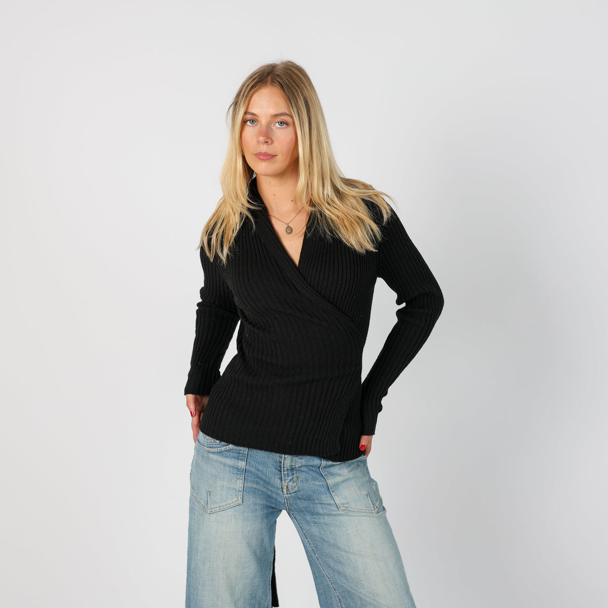 Black Y2K Sisley Cardigan Wrap (S)