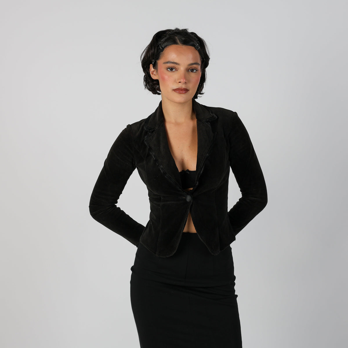 Black 90s Sisley Blazer (XS)