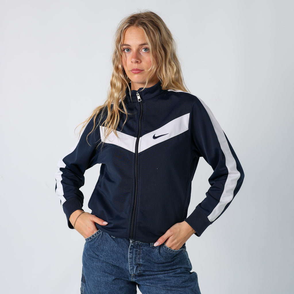 Navy Blue Y2K Nike Track Jacket (L)
