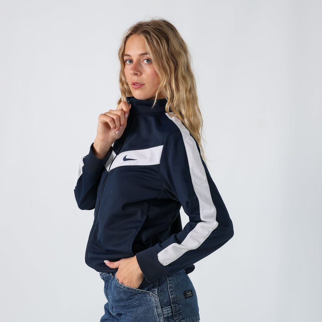 Navy Blue Y2K Nike Track Jacket (L)