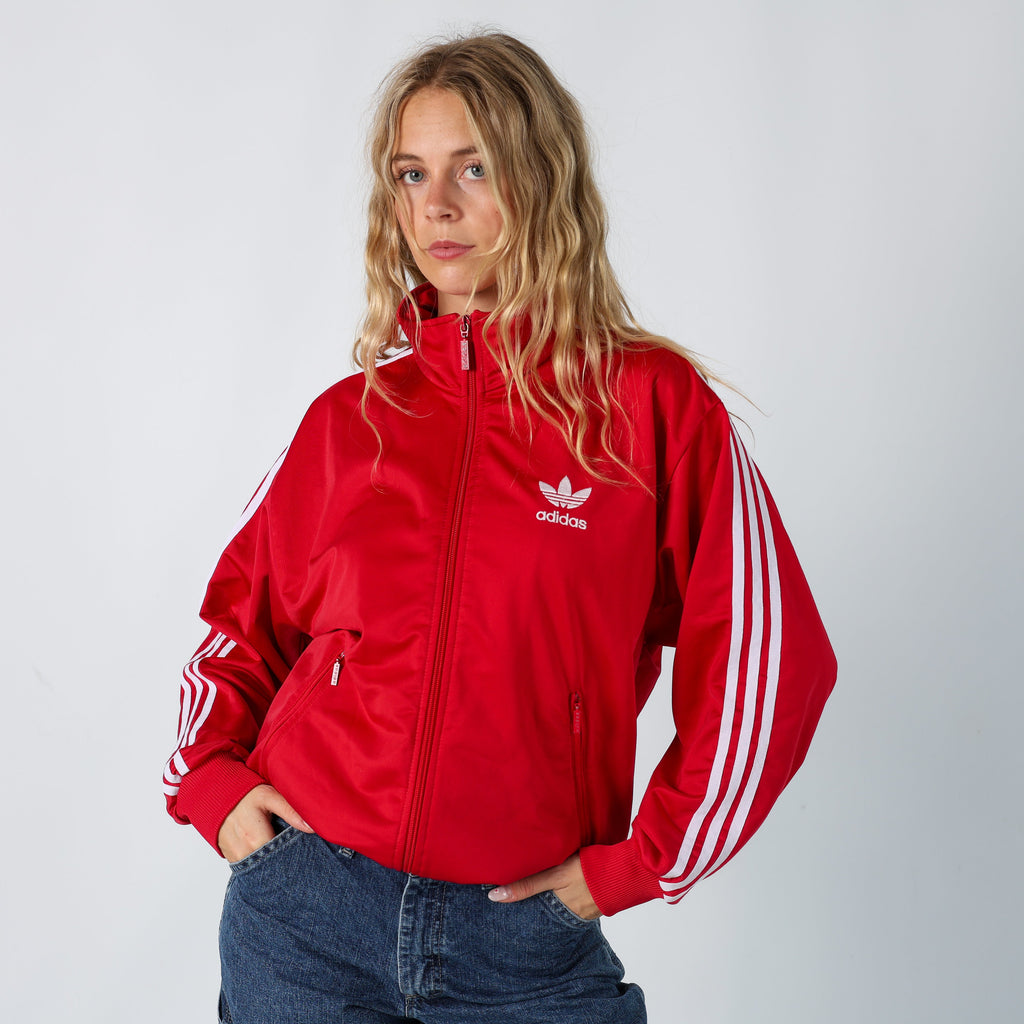 Red Y2K Adidas Track Jacket (M)