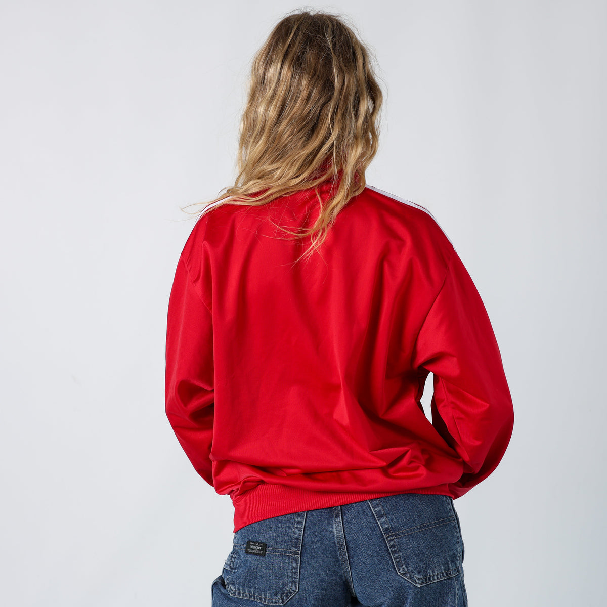 Red Y2K Adidas Track Jacket (M)