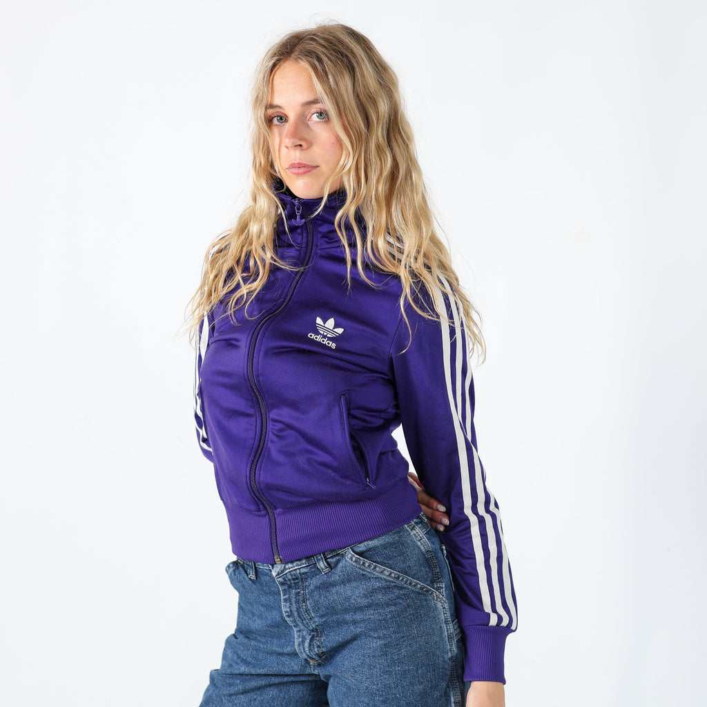Purple Y2K Adidas Track Jacket (XS)