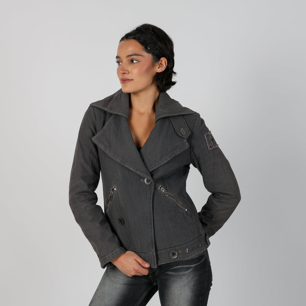 Grey Y2K Diesel Woven Jacket (XS)