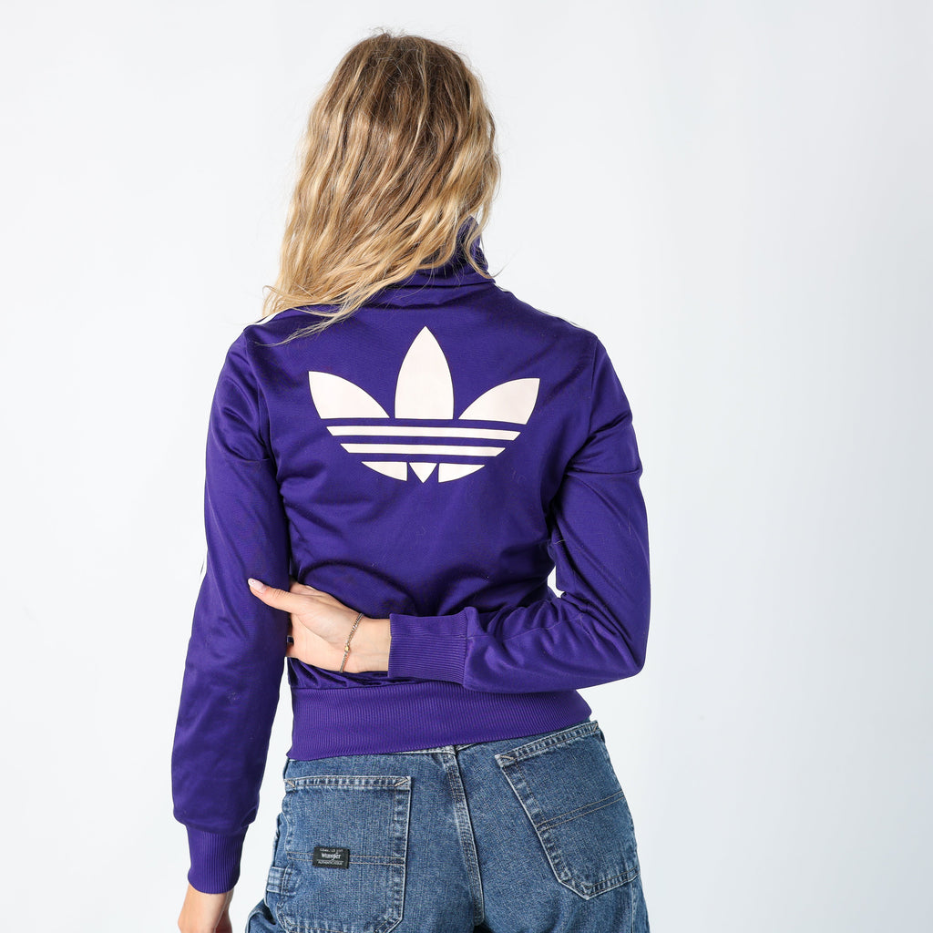 Purple Y2K Adidas Track Jacket (XS)