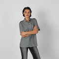 Grey Y2K Moschino Shirt (M)