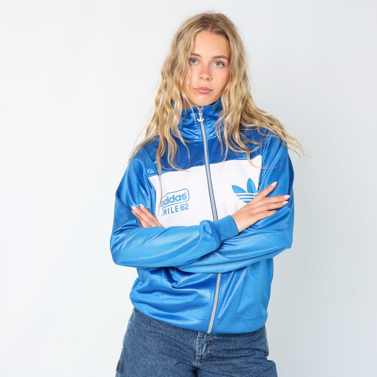 Blue Y2K Adidas Track Jacket (XS)