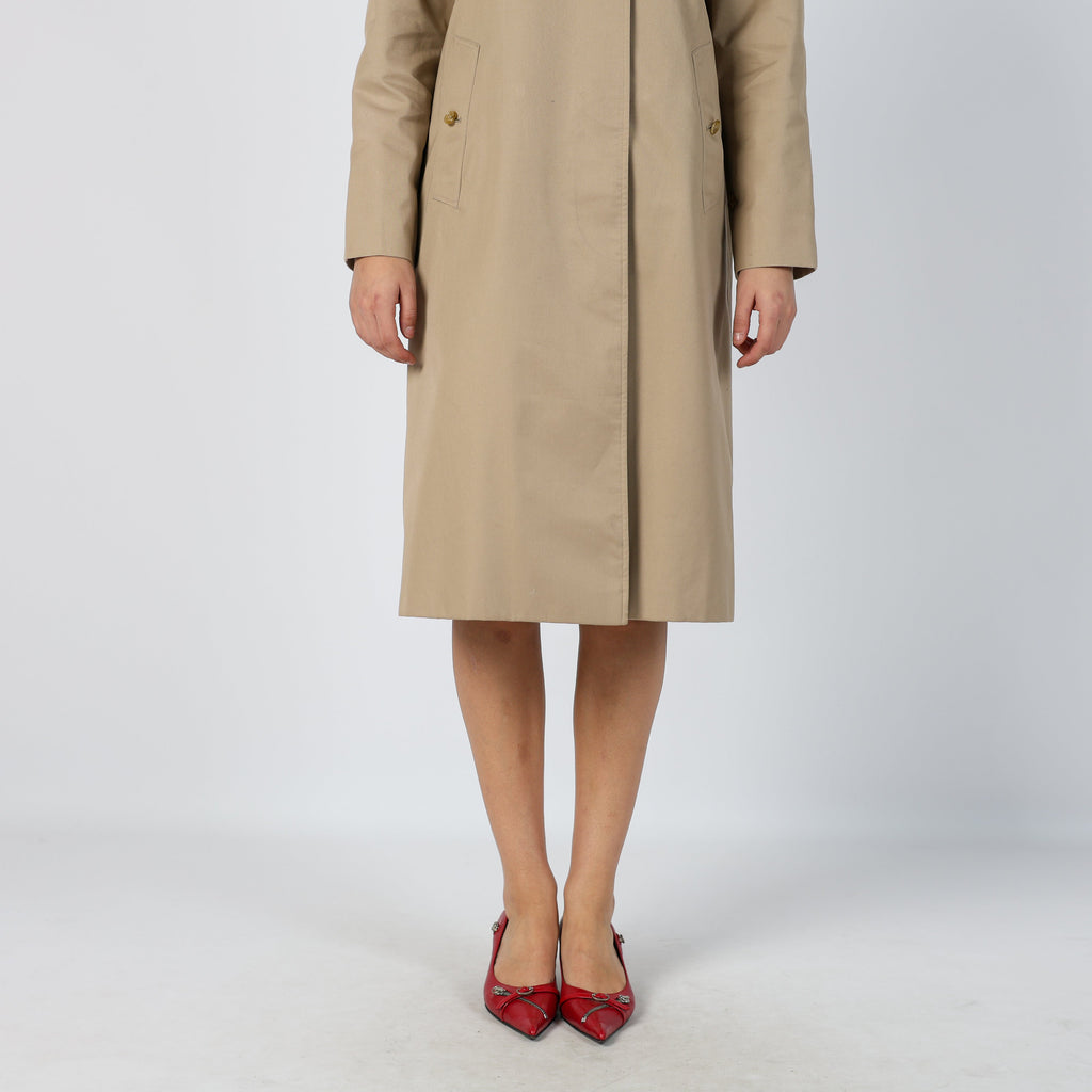 Tan Y2K Burberry Trench Coat (S)