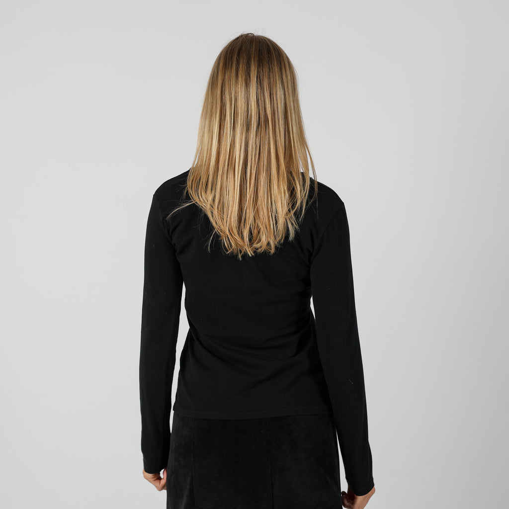 Black Y2K Guess Long Sleeve Top (S)