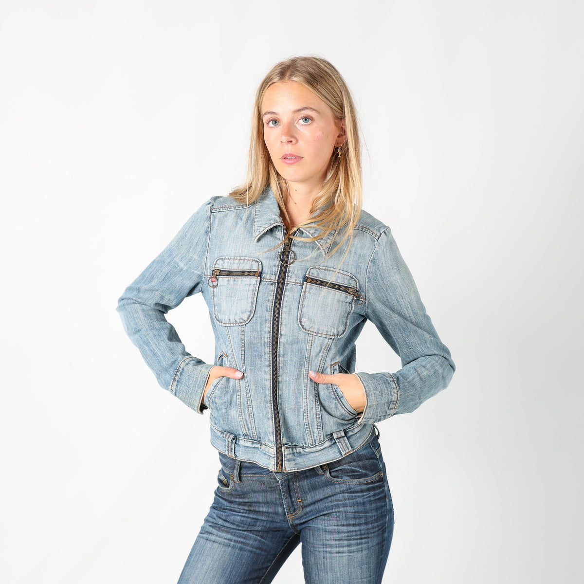 Light Blue 90s Miss Sixty Denim Jacket (S)