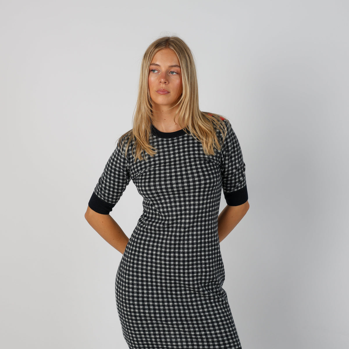 Blue Y2K Moschino Woven Mini Dress (S)