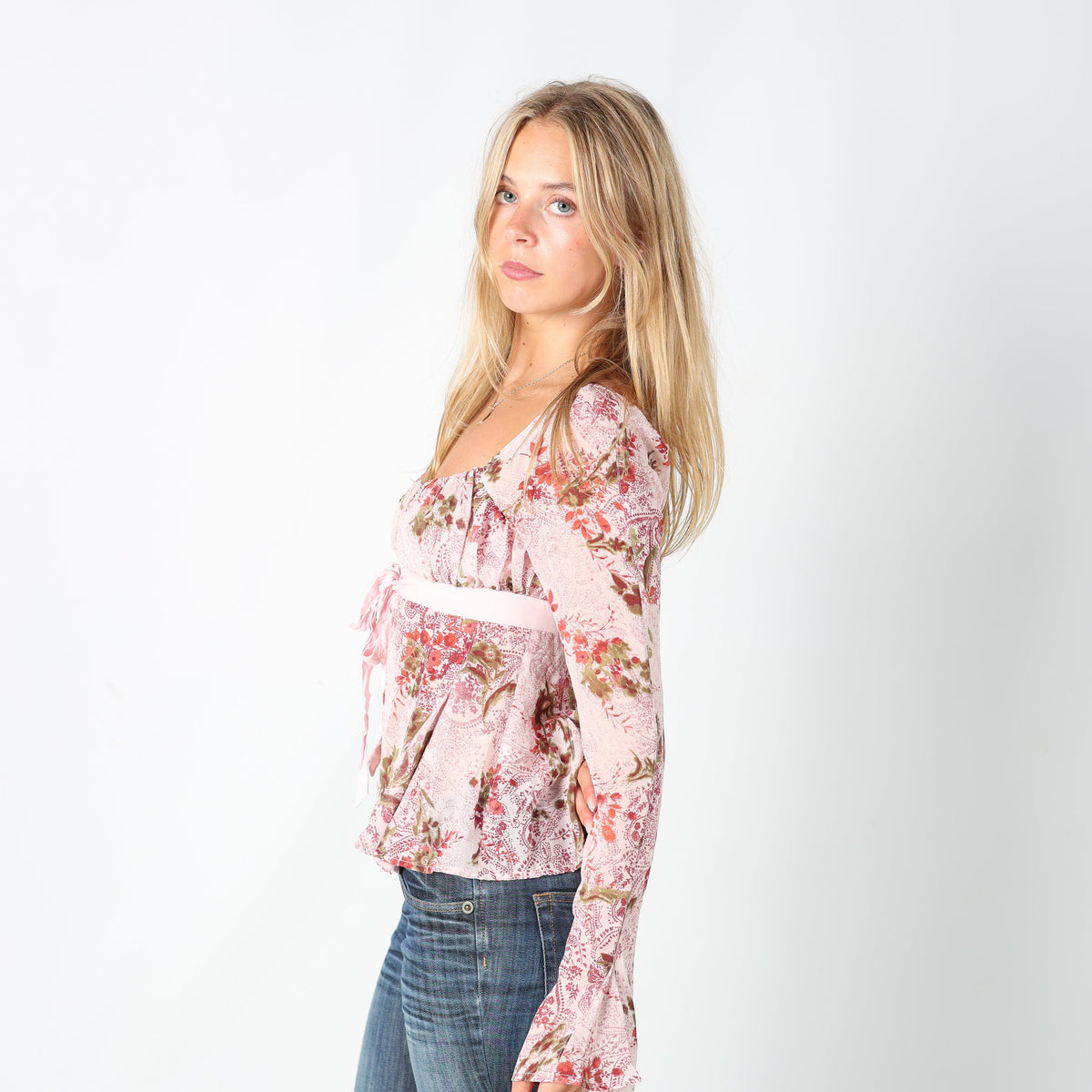 Baby Pink Y2K Kimchi Blue Blouse (XS)