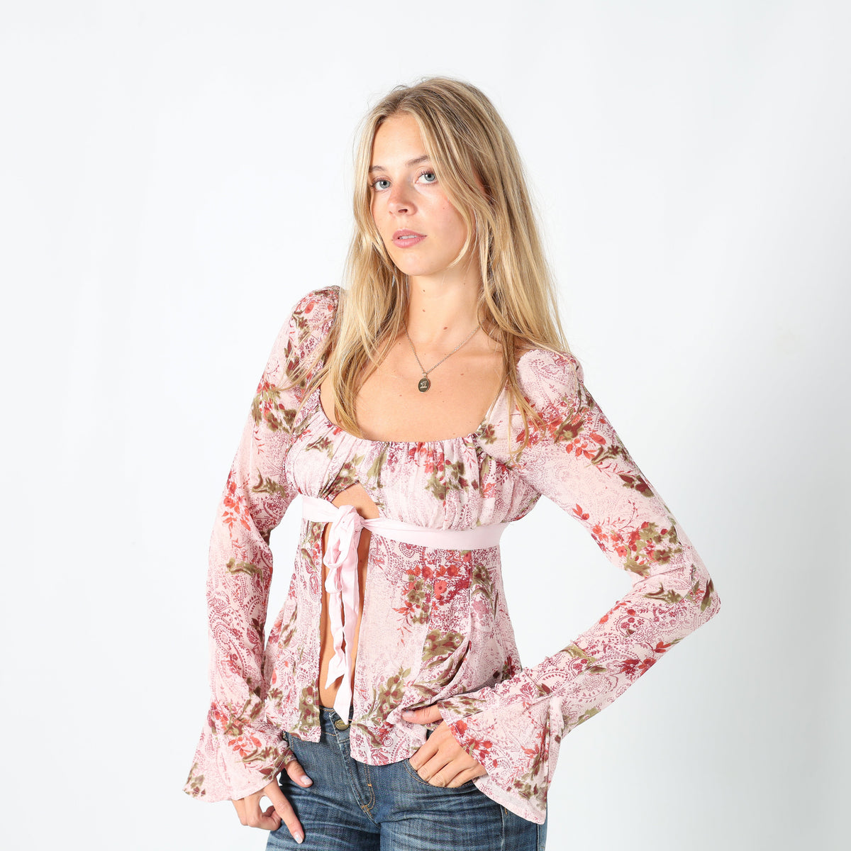 Baby Pink Y2K Kimchi Blue Blouse (XS)