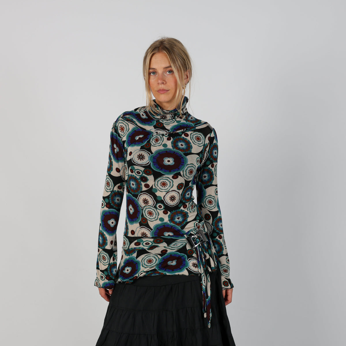 Black Y2K Coconuda Long Sleeve Top (S)
